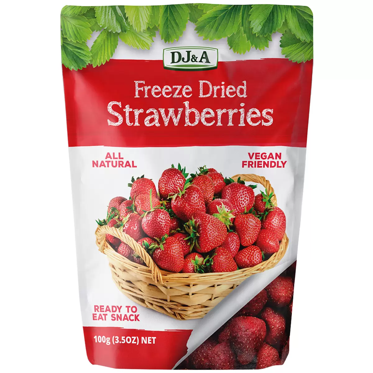 FREEZE DRIED STRAWBERRIES DJ&A 100GM Reliable Food Distributors