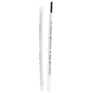STRAWS ECO PAPER BLACK WRAPPED (1000)
