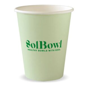 SOL BOWL COFFEE CUP 280ML / 8OZ (80MM) SINGLE WALL BIO CUP