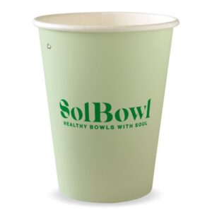 SOL BOWL COFFEE CUP SINGLE WALL 390ML / 12OZ (90MM)