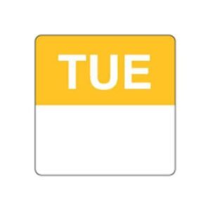 DAY DOT LABELS TUESDAY 500X75MM