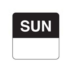 DAY DOT LABELS SUNDAY 500X75MM