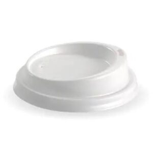 SOL BOWL LIDS SMALL 80MM WHITE PS BIOCUP FOR 8OZ COFFEE CUP(1000)