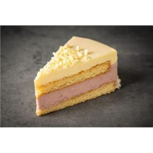 CAKE VANILLA RASPBERRY CAKE SLICE 8" LOOMAS CAKES (10)