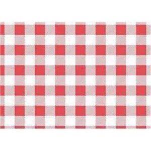 GREASE PROOF 1/2 CUT CHECKERED (RED GINGHAM) 330X400MM (10)