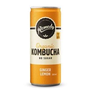 REMEDY KOMBUCHA GINGER & LEMON  24X250ML CAN