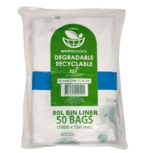 GARBAGE BAG BIODEGRADABLE CLEAR 80LT (250)
