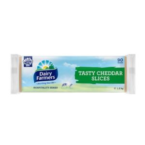 CHEESE TASTY CHEDDAR SLICE DAIRY FARMERS 90s 1.5KG (8)