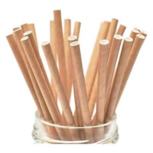 STRAWS PAPER REGULAR 6MM BIOPAK KRAFT (2500)