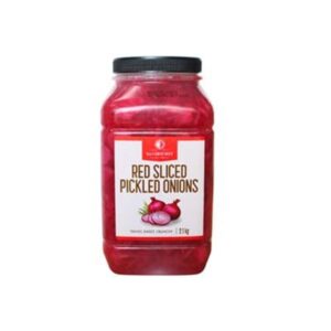 ONIONS RED SLICED PICKLED SANDHURST 2.1KG (6) (L13) (P52)