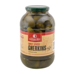 GHERKINS SWEET SPICED (PICKLES) SANDHURST 2KG (6)  (L13) (P52)
