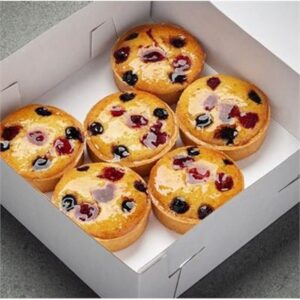 TART BERRY ALMOND 8CM LOOMAS CAKES - 6 PER PACK (12)