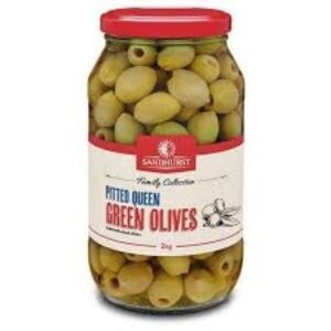 OLIVE QUEEN GREEN PITTED SANDHURST 2KG (6) (L13) (P52)