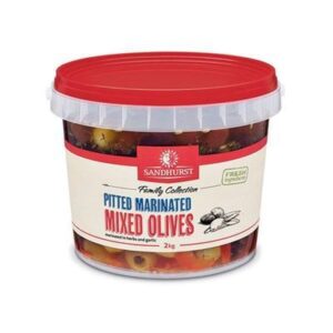 FRESH PITTED MARINATED MIXED OLIVES SANDHURST 2KG (2) (L18) (P90)