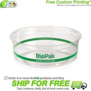 BOWL BIODELI CLEAR PLA 240ML BIOPAK (500)