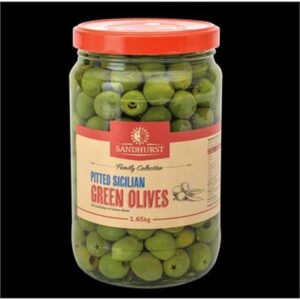 OLIVES SICILIAN PITTED GREEN SANDHURST 1.65KG (6) (L13) (P52)