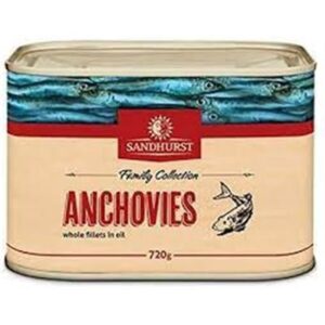ANCHOVY FILLETS SANDHURST 720GM (12) (TIN IN OIL) (L16) (P96)