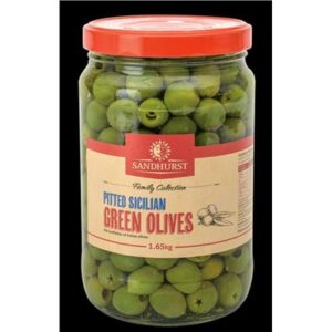 OLIVES GREEN SICILIAN PITTED SANDHURST 4KG (2)  (L8) (P32)