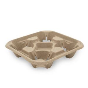 TRAY 4 CUP MOULDED FIBRE (300) ALFRESCO