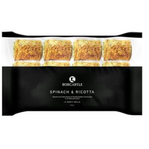 SPINACH & RICOTTA PARTY ROLLS 50GM 4X12 BOSCASTLE