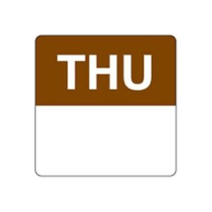 DAY DOT LABELS THURSDAY 500X75MM