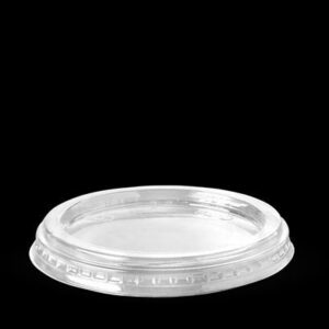LID FLAT PLA CLEAR (TO SUIT 250ML BIOCUP) 60-280ML (1000)