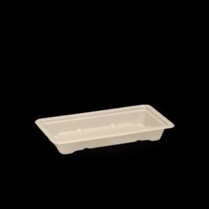 TRAY SUSHI SMALL PLA BIOCANE BIOPAK (600)