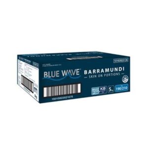 BARRAMUNDI FRZ CENTRE PORTIONS SKIN ON 190-210 5KG BLUEWAVE  (I)