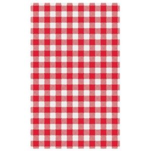 GREASE PROOF CHECKERED 200MM X 300MM 200PK (RED GINGHAM) (20) (L8)(P64)
