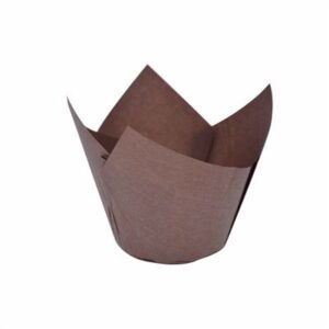 BROWN MUFFIN CASES (CHOCOLATE TULIP) *NARROW* CONFOIL (500) P60RX165 (L10)(P50)