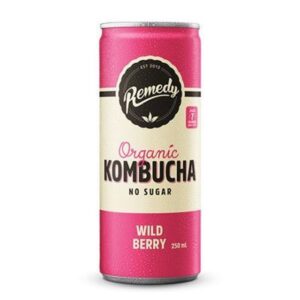 REMEDY KOMBUCHA WILD BERRY 24X250ML CAN
