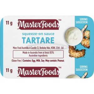 SAUCE SQZ PTNS TARTARE MASTERFOODS 11GM X 100