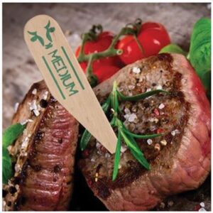 STEAK MARKER WOOD PADDLE MEDIUM 200PK ONE TREE