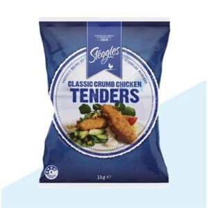 CLASSIC CHICKEN CRUMBED TENDERS PLAIN STEGGLES 1KG (6) (L12)(P72)