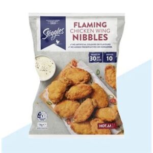 WING FLAMING NIBBLES STEGGLES 1KG (6)  (L12)(P72)