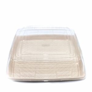 PLATTER PULP SQUARE CLEAR LID PET SABERT 16" (25)