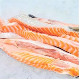 SALMON BELLY TRIM S/ON 8KG R/W CTN (A)