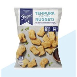 NUGGETS TEMPURA STEGGLES 1KG (6)  (L12)(P72)