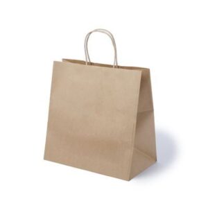 BROWN MEDIUM KRAFT TWIST HANDLE BAGS ECOSAFE 305 x 300 x 175MM  (250) (UBER BAGS)