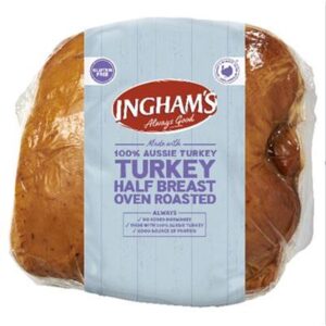 TURKEY BREAST OVEN ROASTED INGHAMS R/W 1.6kg - 2.5kg (3)