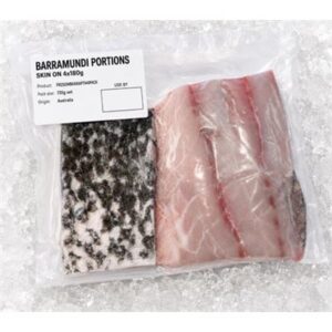 BARRAMUNDI PORTIONS SKIN ON 720GM (4x180g per packet) (A)