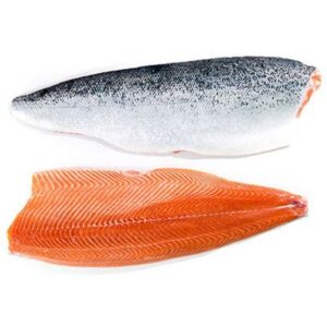 ATL SALMON FILLET FRESH SKIN ON DTRIM (NO WING NO FAT) R/W