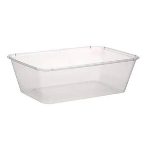RECTANGLE CONTAINER (1000ML) PP MICROWAVABLE TAKEAWAY CLEAR 50PC (10SLV) CAPRI
