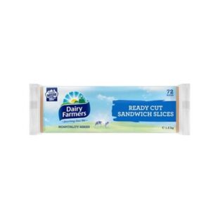 CHEESE CHEDDAR SLICES READYCUT DAIRY FARMERS 1.5KG 72'S (8)  (L9)(P72)