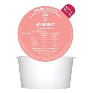 DIXIE CUPS STRAWBERRY ICE CREAM 100ML X 24