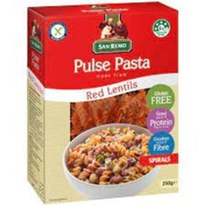 PASTA PULSE RED LENTIL SAN REMO 250GM (10)
