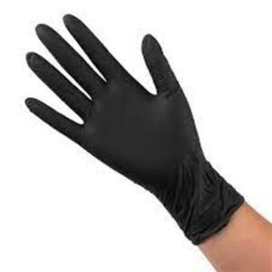 GLOVES NITRILE BLACK  LARGE POWDER FREE 100PK (10) SYD WIDE