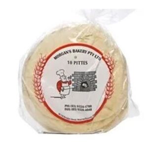 BREAD PITTA 24CM 10PK/100PCS MORGANS BAKERY
