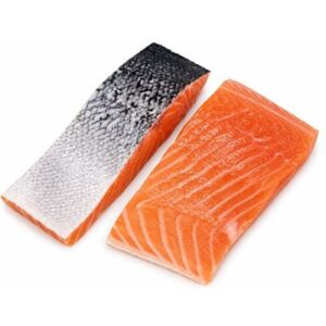 SKIN ON SALMON PORTION 5 X 200G PTN 1KG PACK (SOLD BY 5KG CARTON - RANDOM WEIGHT) (A)