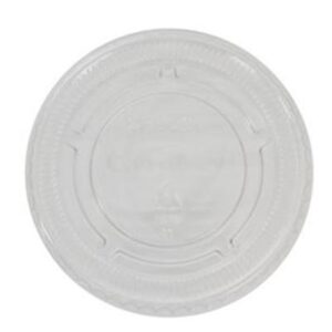 LID ROUND PET FLAT CLEAR TO SUIT 2OZ PORTION CONTAINER 58ML 125PC (20SLV) CAPRI